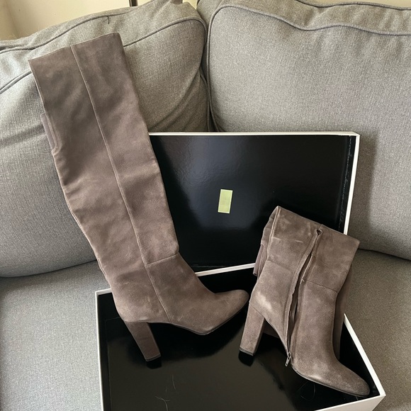 Halogen Grey Over the Knee Boots - Picture 2 of 7